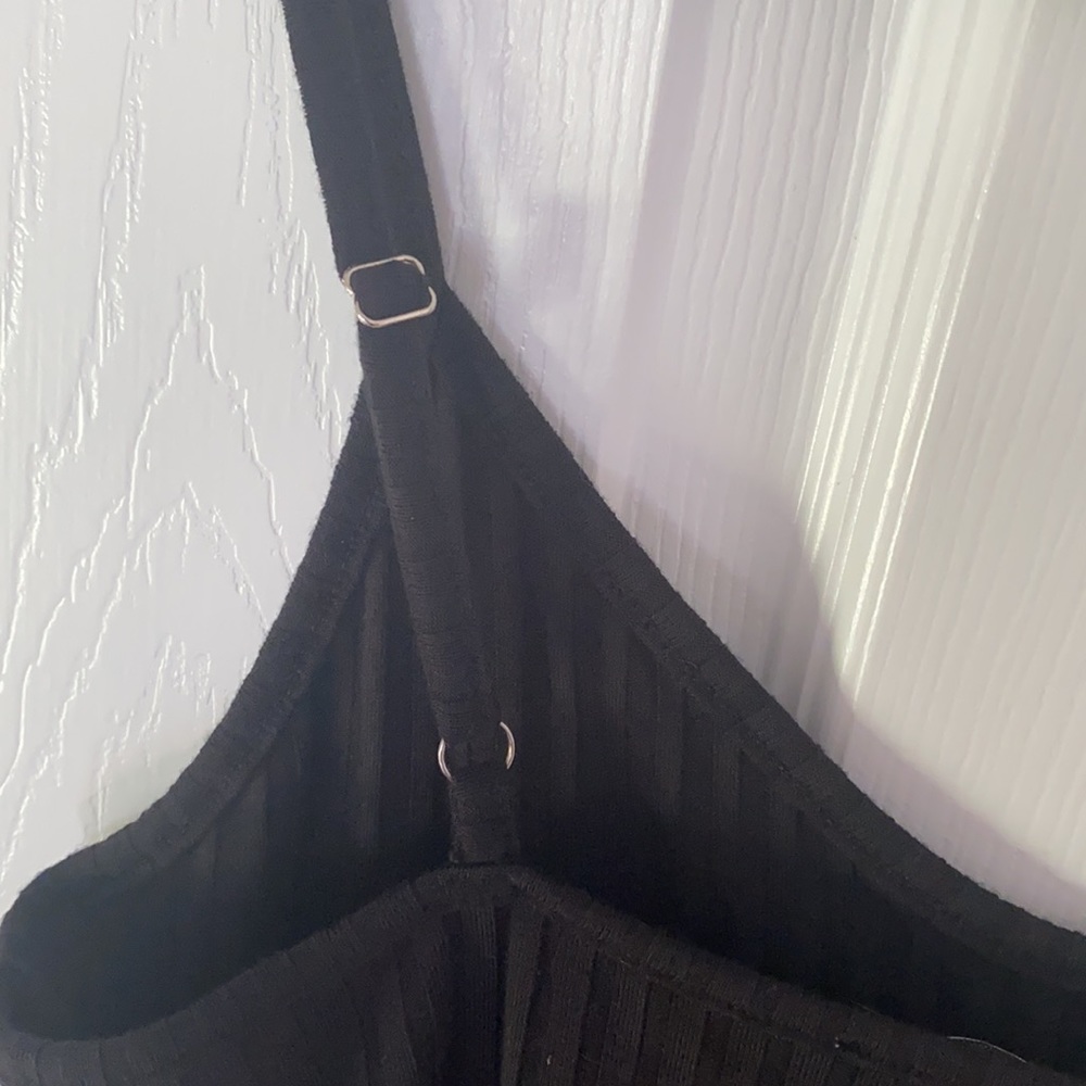 NWT Papaya Decorative Button Down Black Dress - Picture 4 of 5